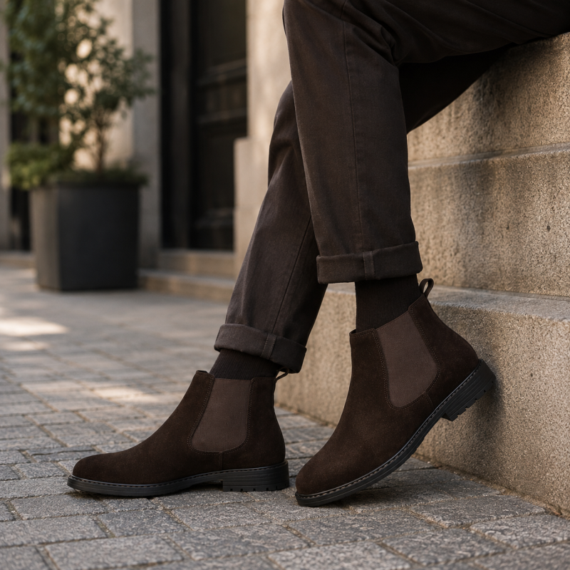 Suede Leather Chelsea Boot