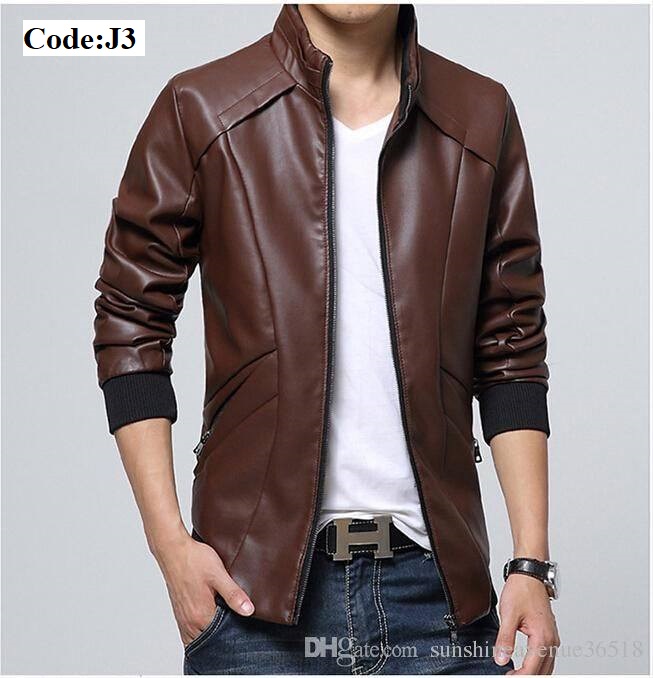 Men’s Premium Brown Zipper Leather Jacket – J3